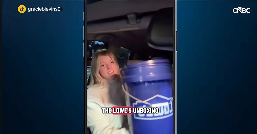 ロウズ商品の開封動画(TikTok)