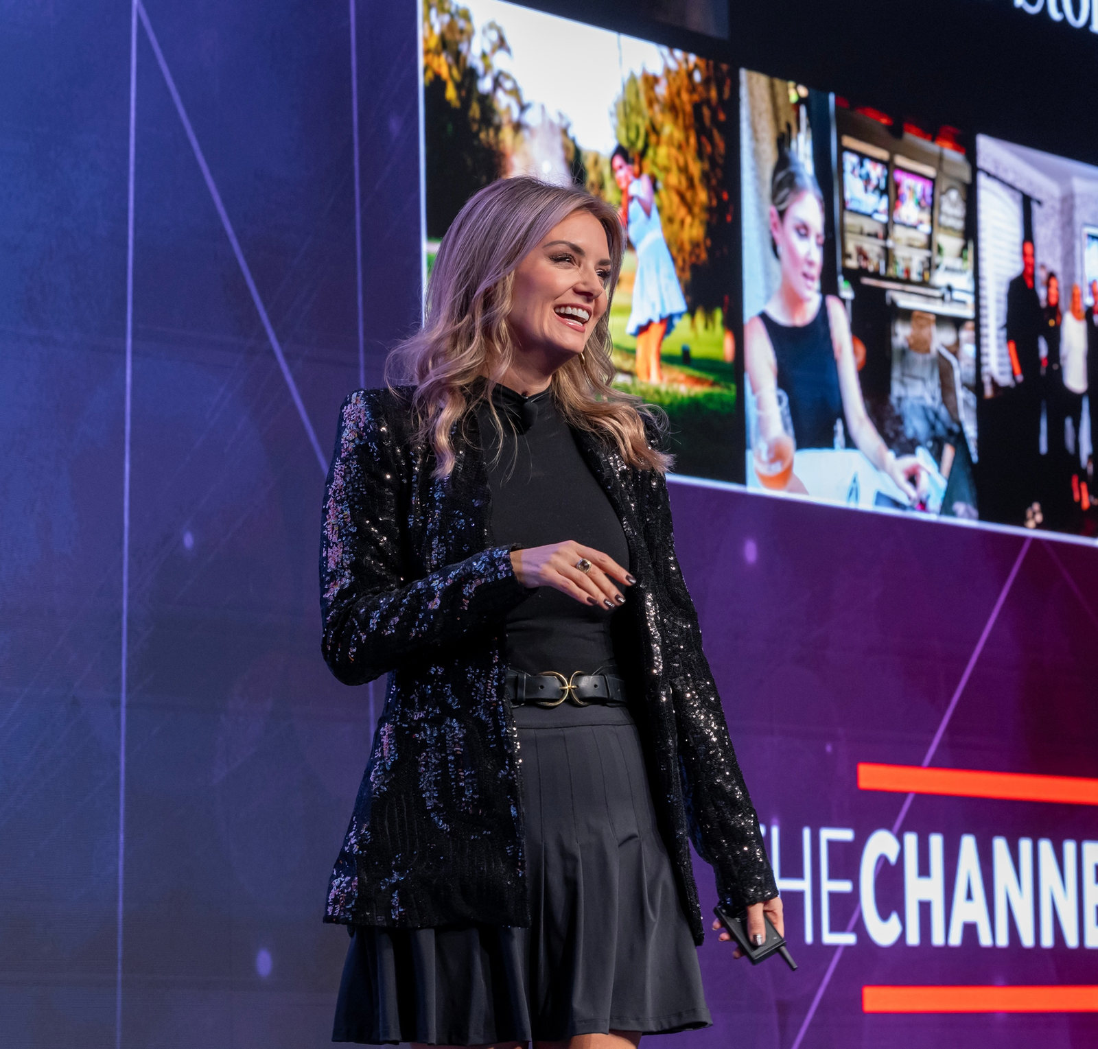 Jillian on stage at Women of the Channel