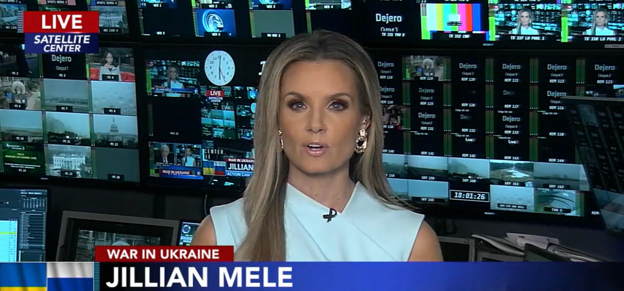 Jillian Mele covering the war in Ukraine when she worked in Philadelphia.
