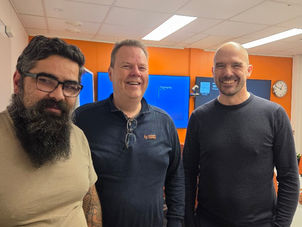 Bildet viser Theodor , Klaus og Torje fra Hoseth Technology