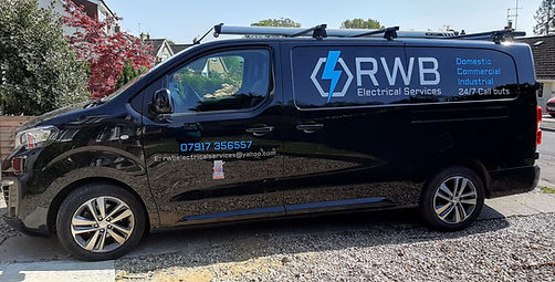 The RWB Electrical Services van