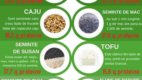 20 de surse vegetale de proteină