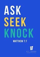 Ask seek knock postcard