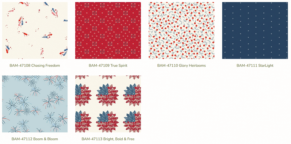 Thumbnail: AGF 14 pc Fat Quarters - Bloomin' Americana