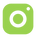 Green instagram symbol
