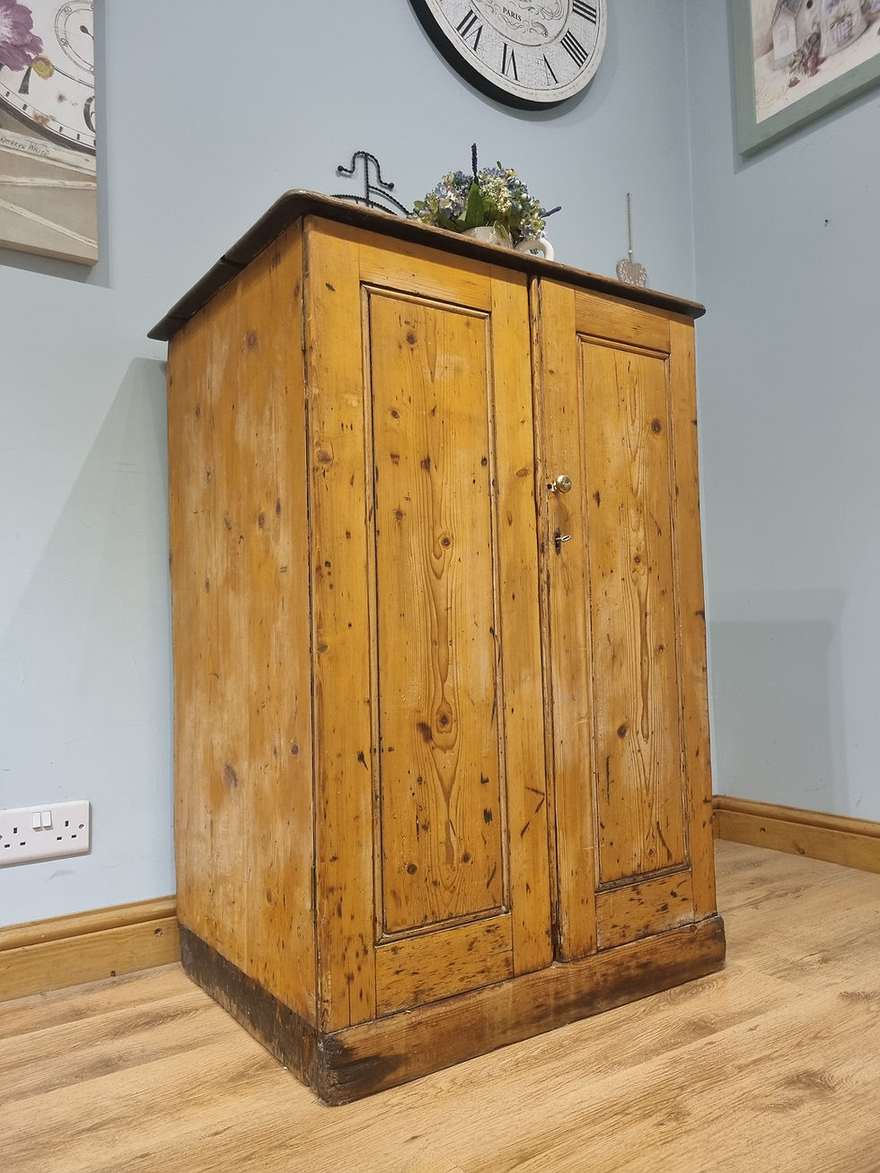 Thumbnail: 2216 Antique Pine Lockable Cupboard