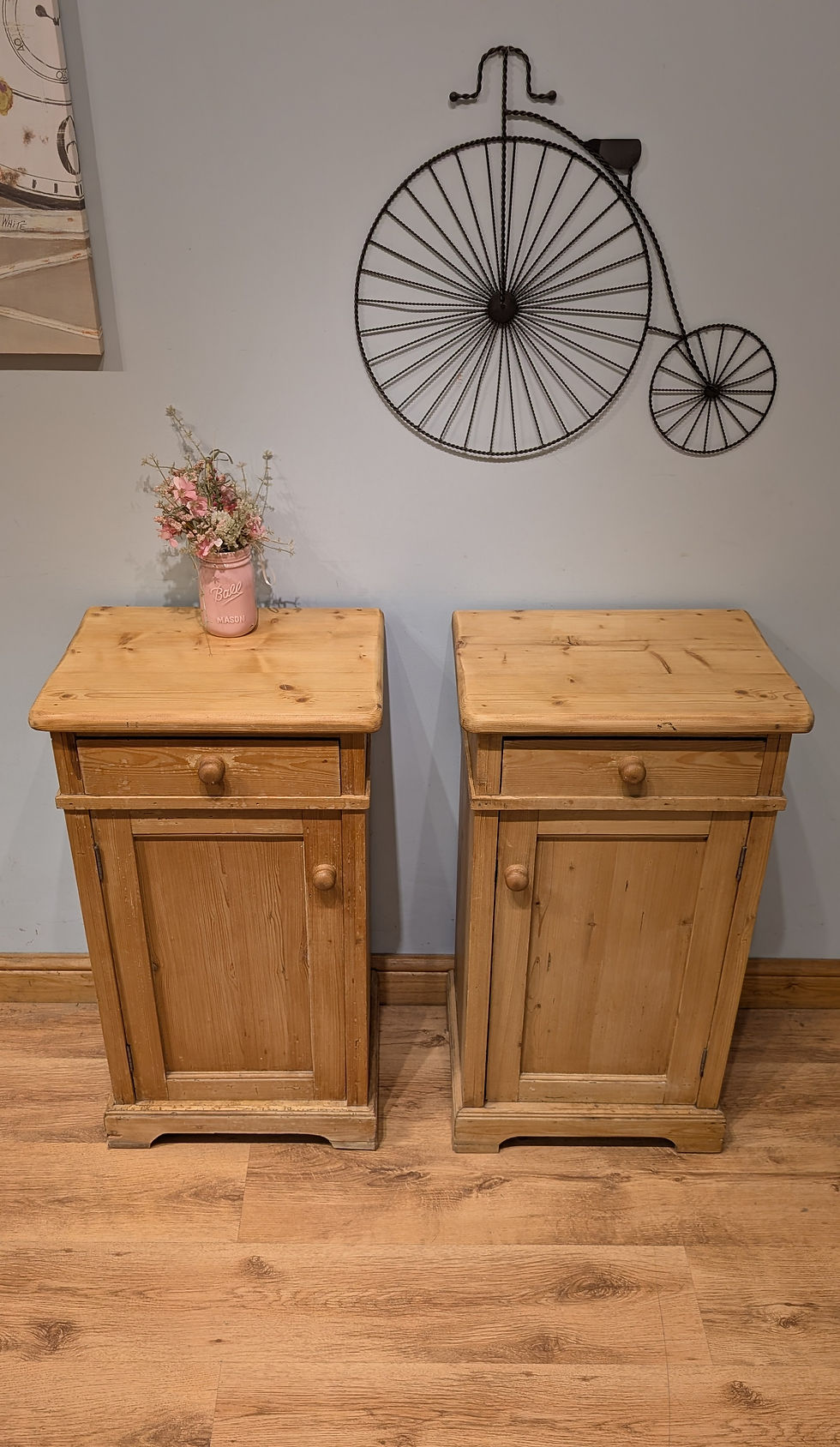 Thumbnail: 2558 Pair of Pine Bedside Tables