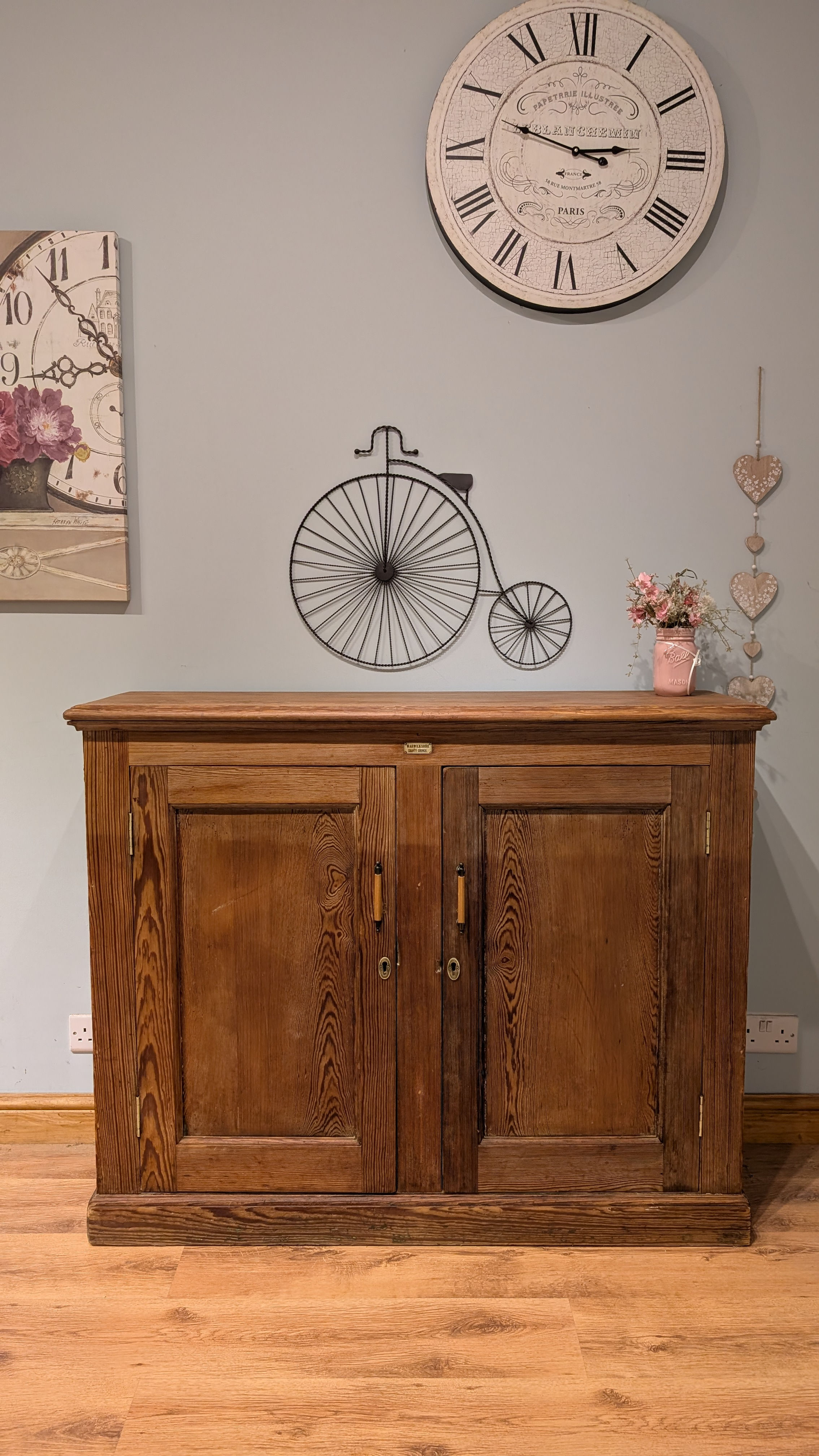 2397 Antique Pine Victorian Sideboard