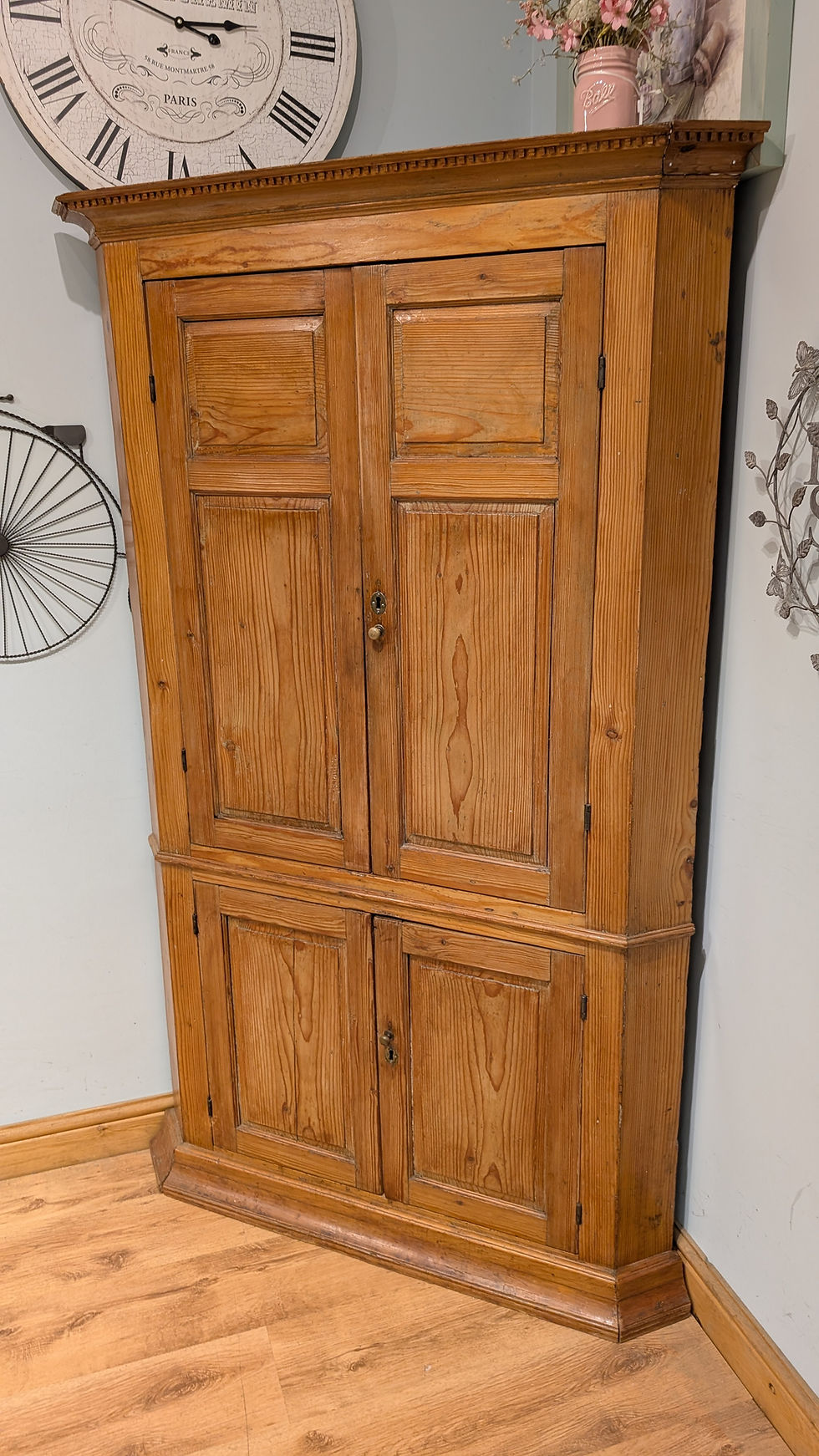 Thumbnail: 2465 Antique Pitch Pine Corner Cupboard
