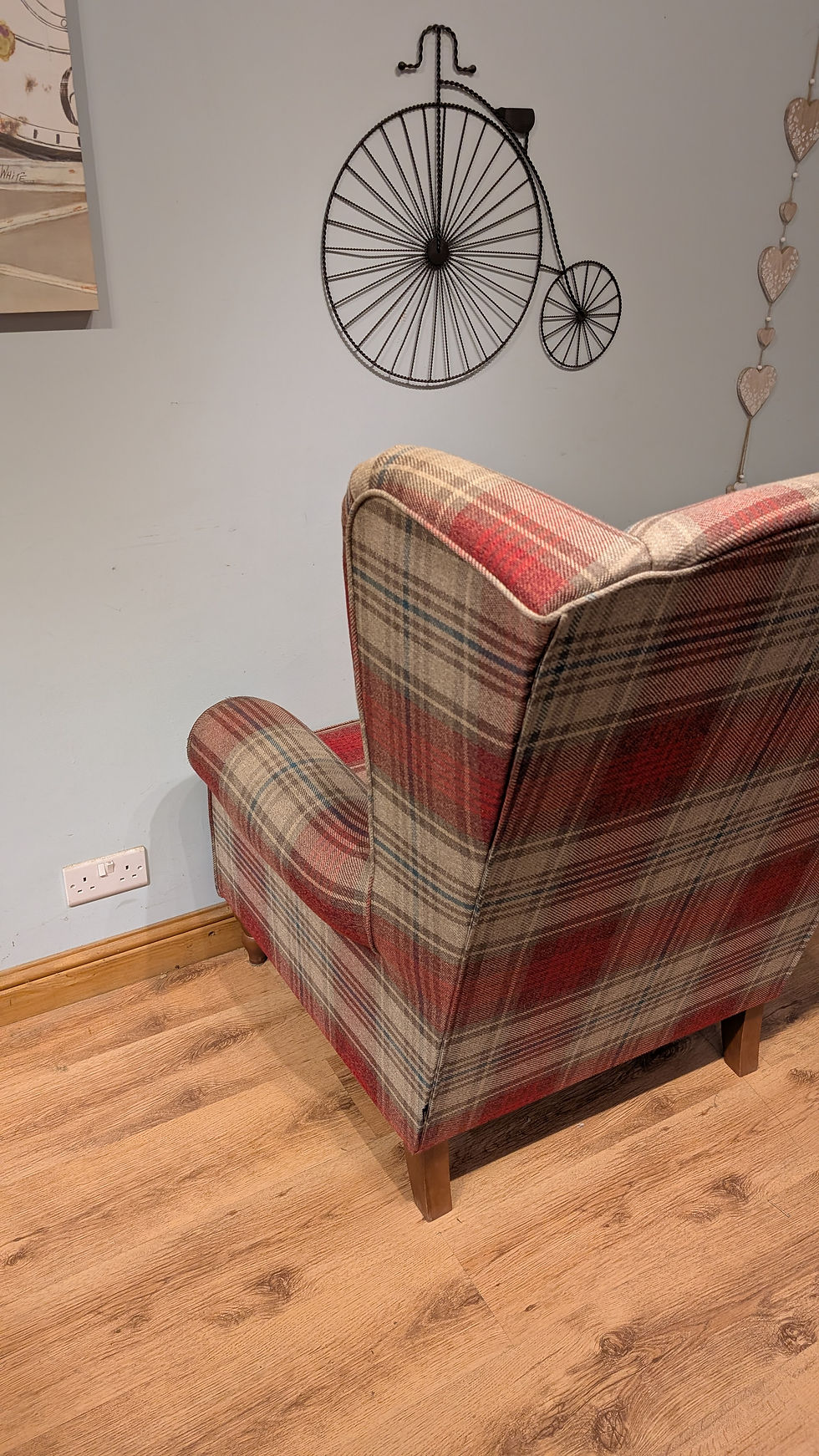 Thumbnail: 2543 Large Next Sherlock Red Check Armchair