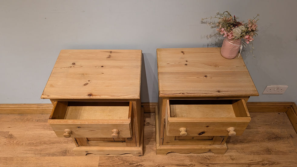 Thumbnail: 2461 Pair of Pine Bedside Tables