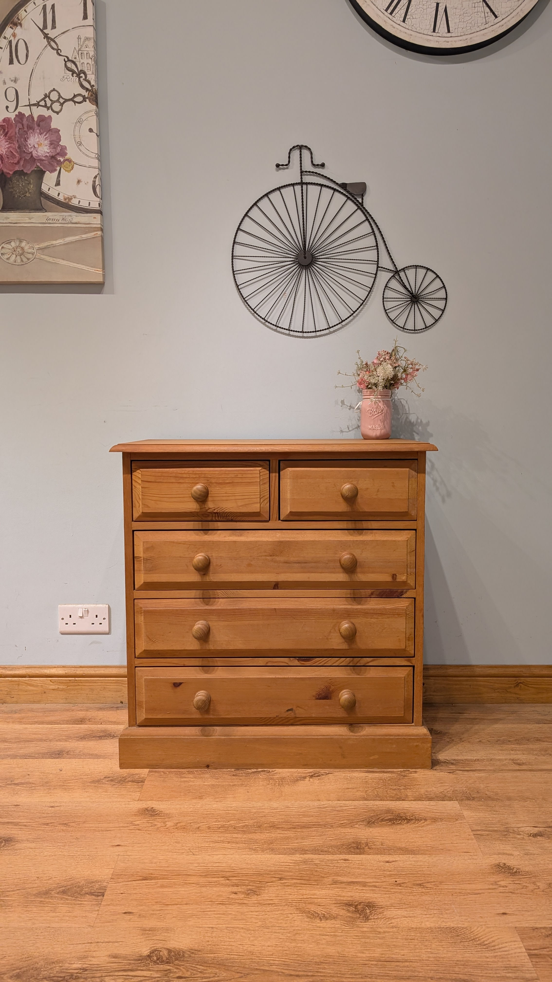 2445 Solid Pine Chest of Drawers