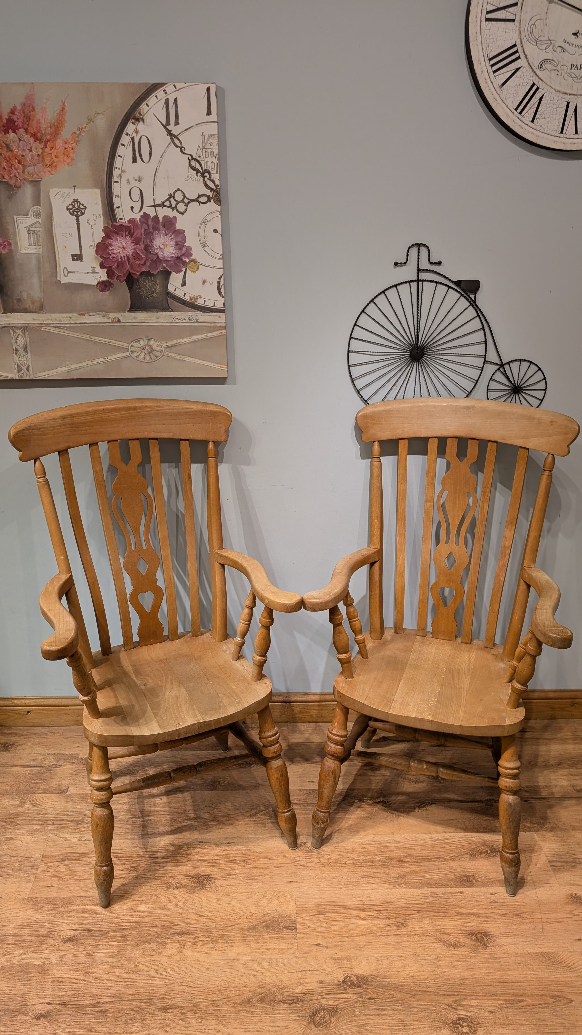 2579 Pair of Grandfather Chairs
