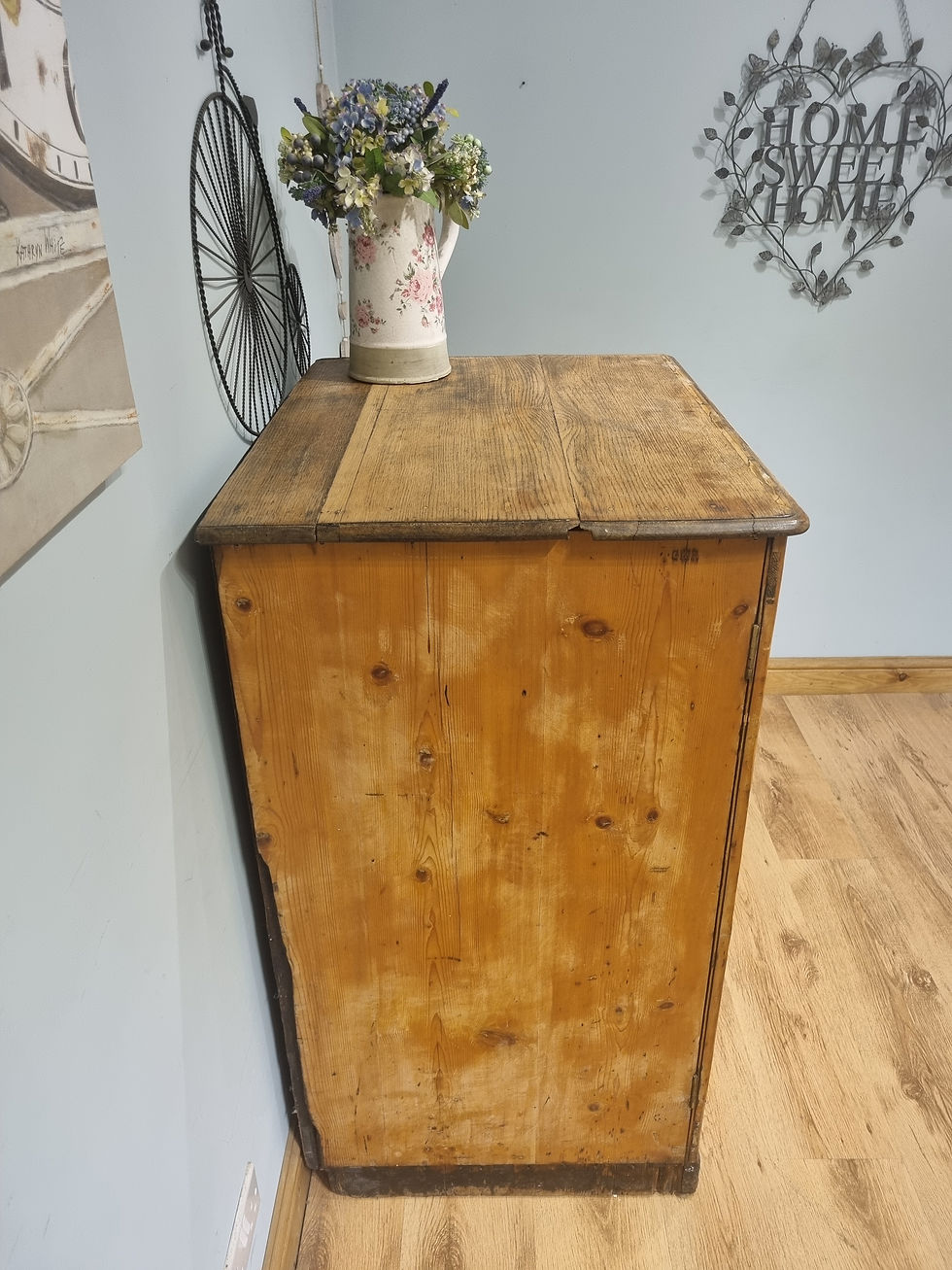 Thumbnail: 2216 Antique Pine Lockable Cupboard
