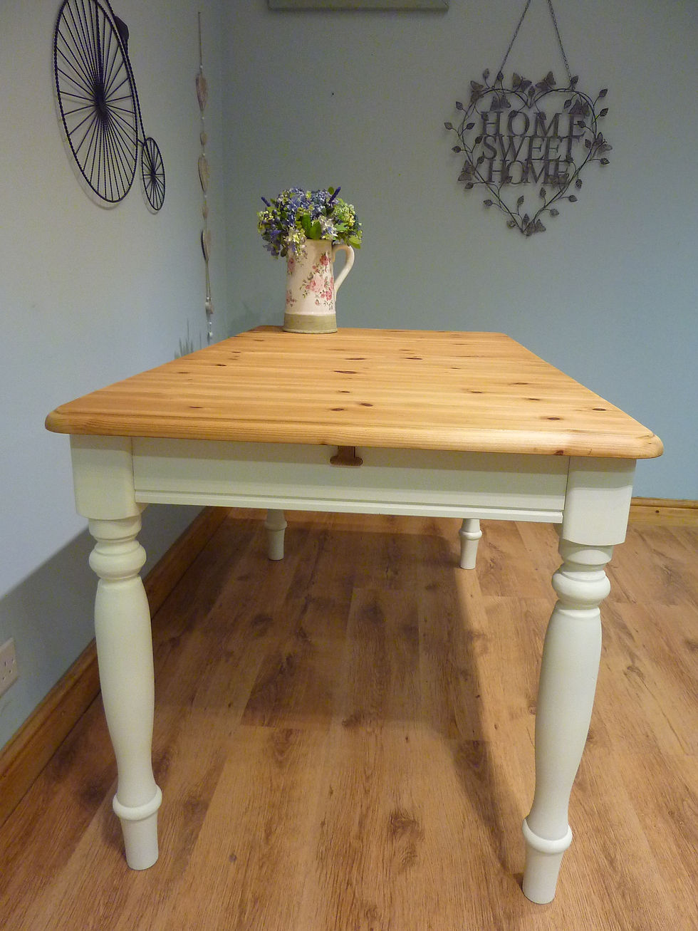 Thumbnail: 157 Shabby Chic Pine Extending Table