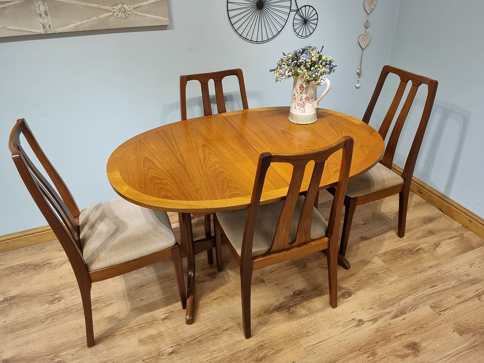 Thumbnail: 2236 Retro Nathan Extending Dining Table and 4 Chairs