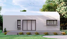Casa de campo moderna para área rural, 1 suíte