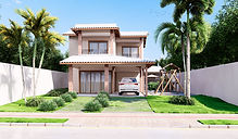 Casa Sobrado elegante de veraneio, 3 suítes, piscina
