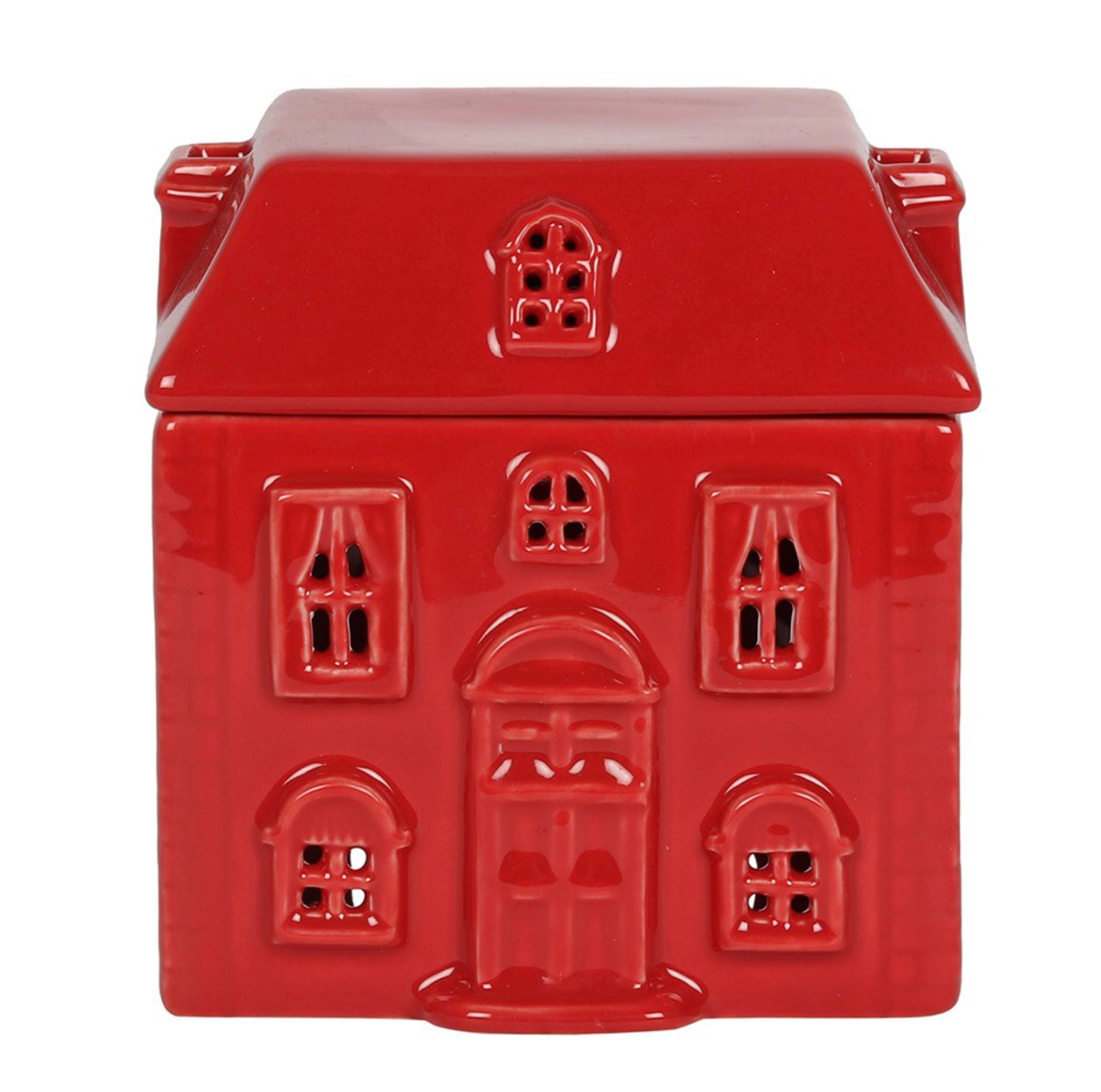 Red Ceramic House Oil Burner