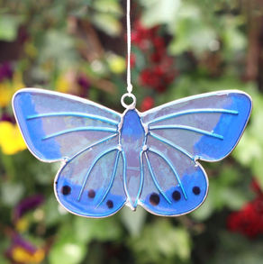 Chalkhill Blue Butterfly Sun Catcher