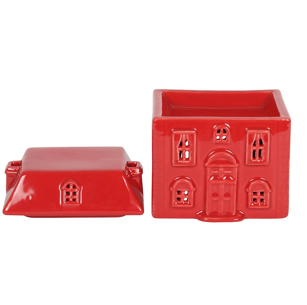 Thumbnail: Red Ceramic House Oil Burner