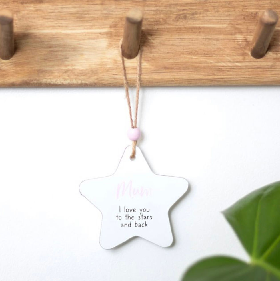 Mum Hanging Star Sentiment Sign