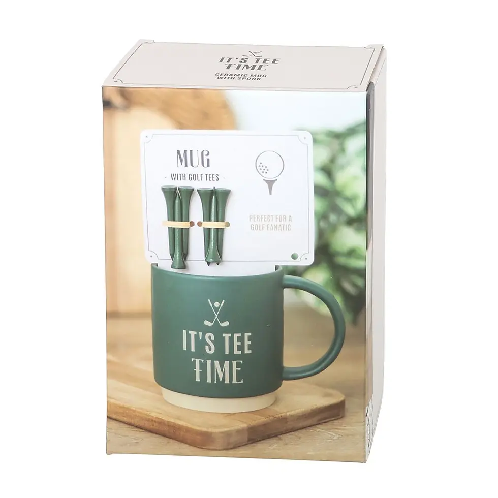 Thumbnail: It's Tee Time Ceramic Mug with Golf Tees