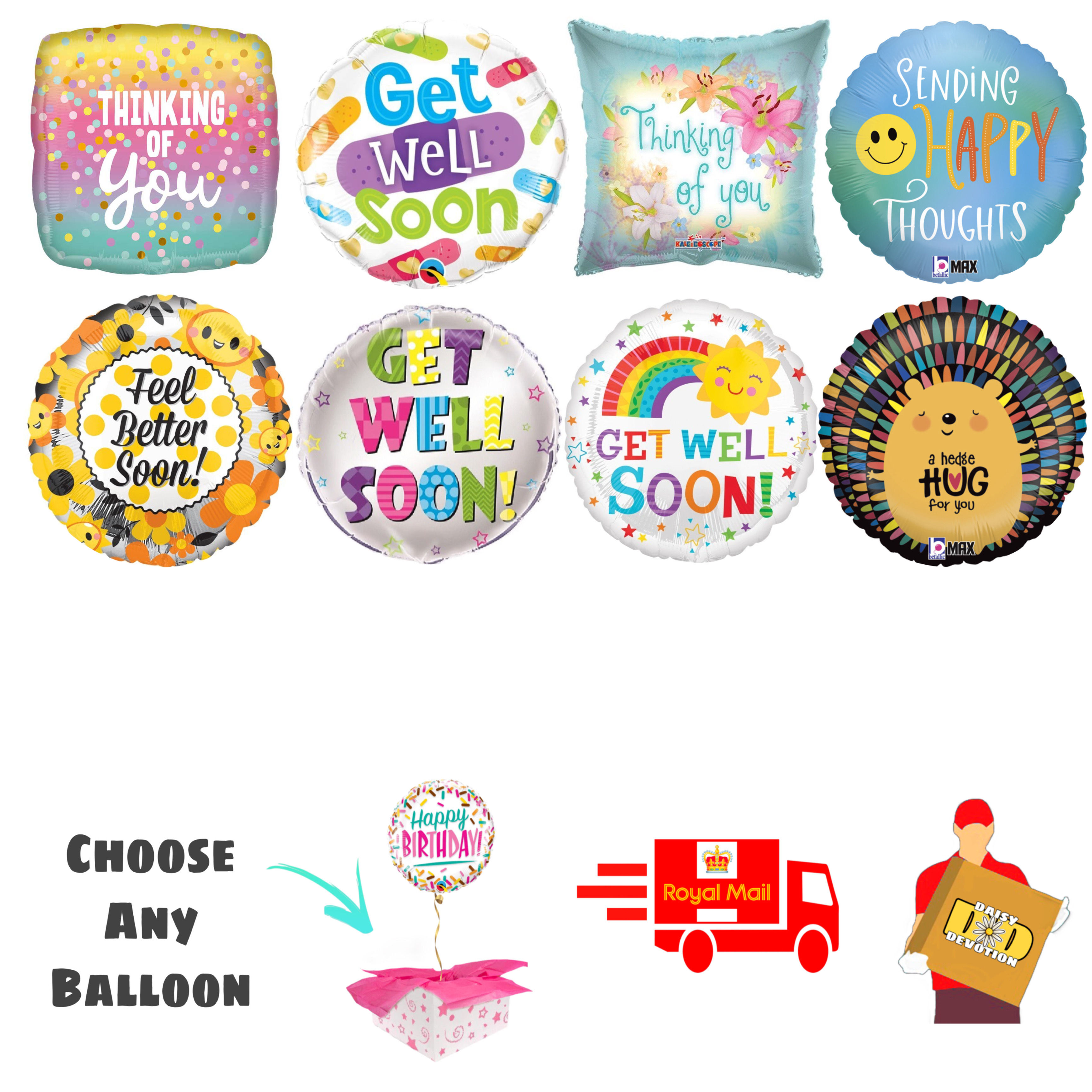 Balloon in a Box - Get Well / Thinking of You