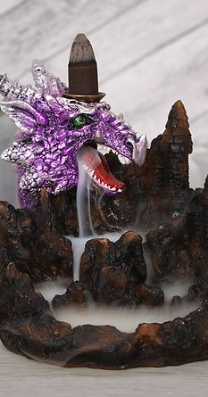 Purple Dragon Backflow Incense Burner With Light