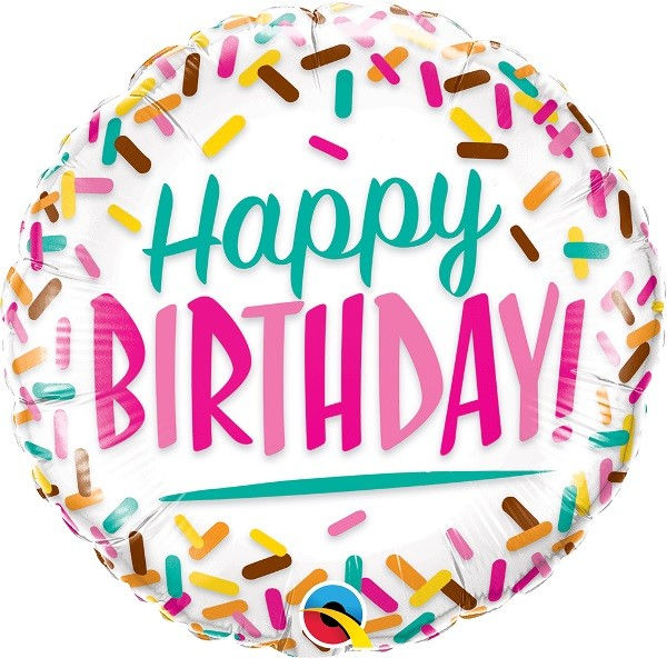 18IN BIRTHDAY SPRINKLES FOIL BALLOON