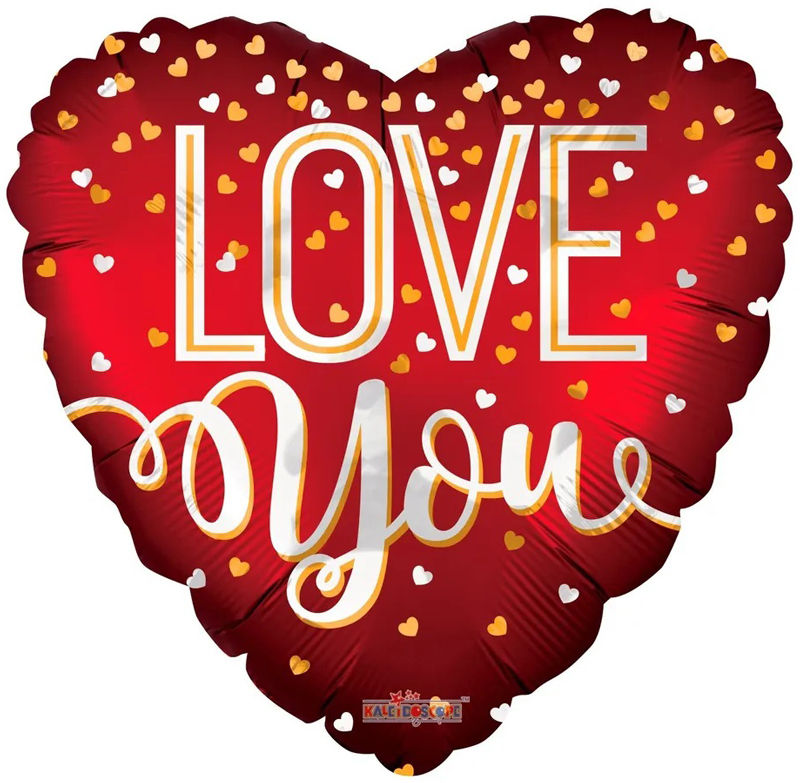 18IN LOVE YOU MATT RED FOIL BALLOON