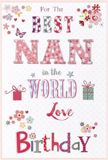 Happy Birthday Best Nan Card