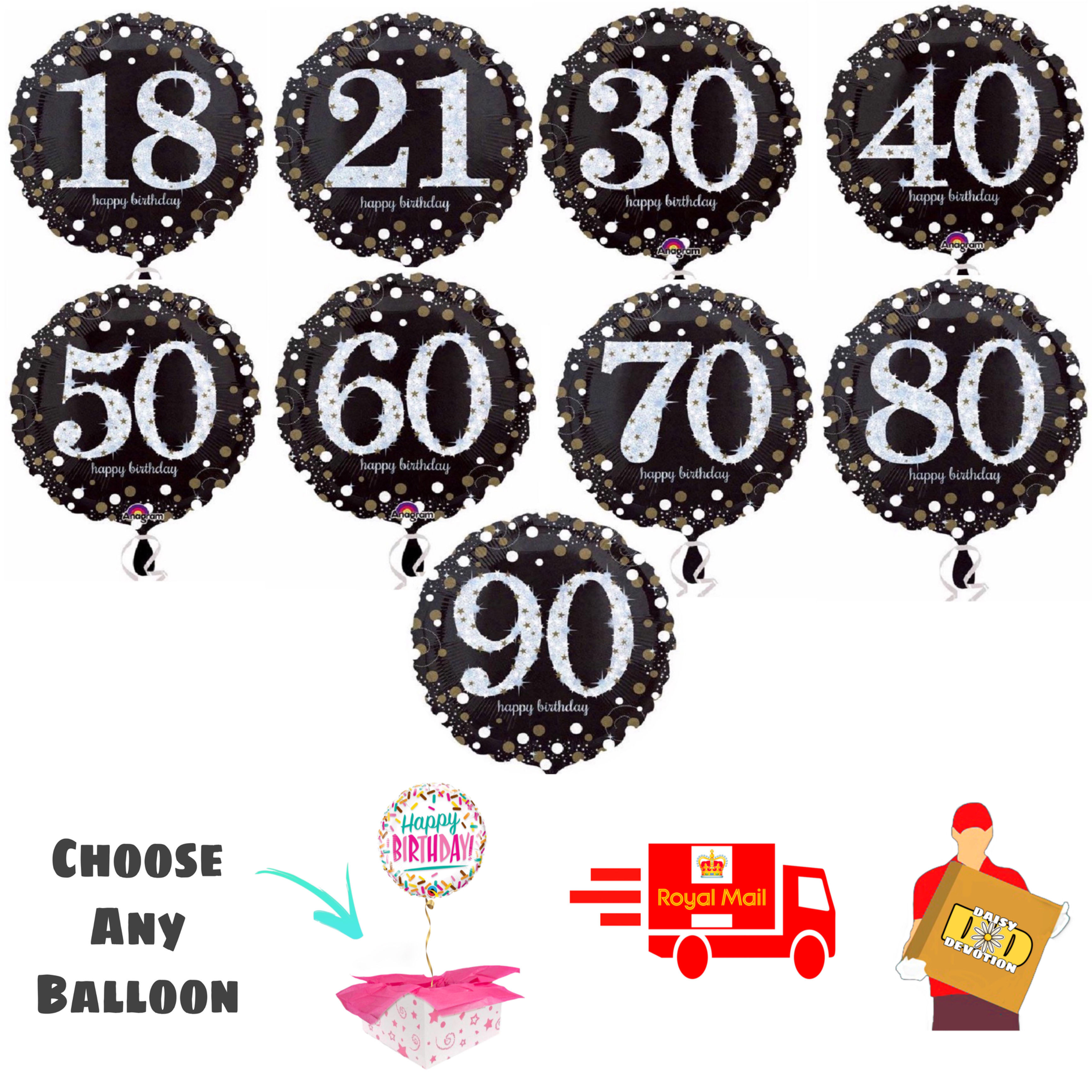 Balloon in a Box - Milestone Birthdays