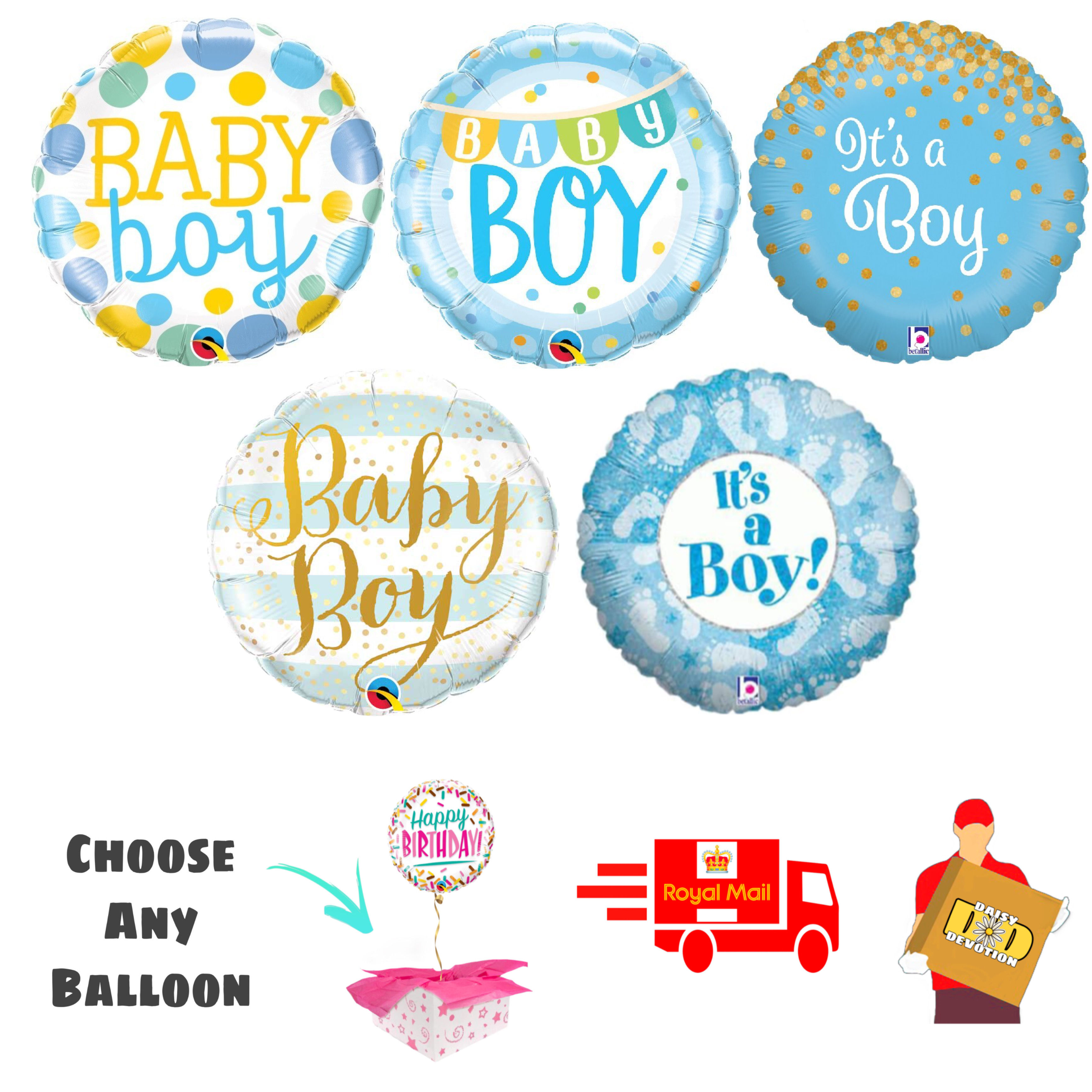 Balloon in a Box - Baby Boy