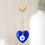 Thumbnail: All Seeing Eye Glass Heart Hanging Decoration