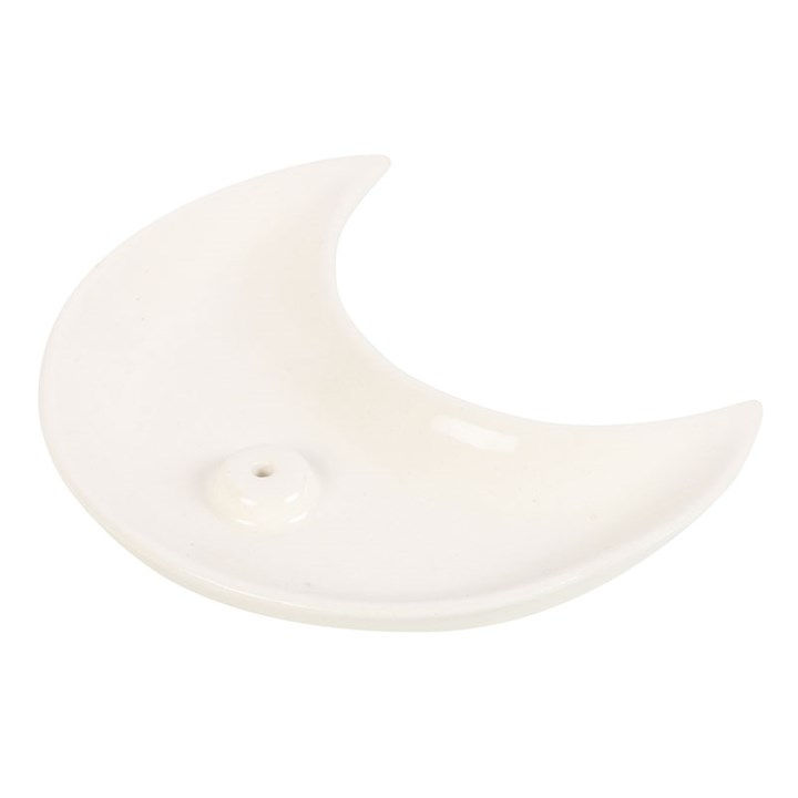 Thumbnail: White Crescent Moon Incense Stick Holder