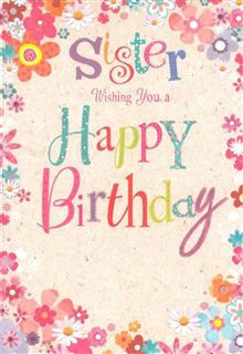 Happy Birthday Sister Card