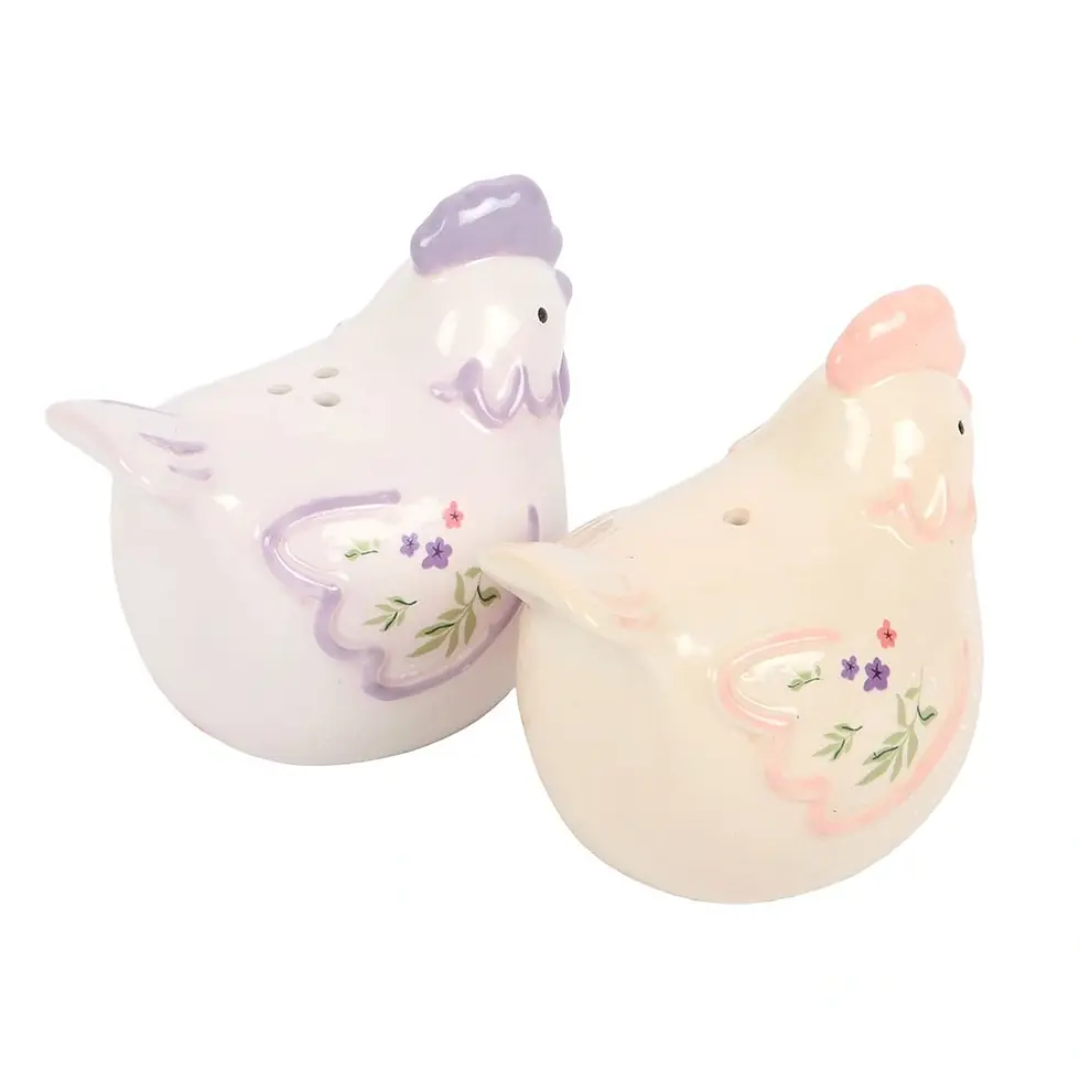 Thumbnail: Hen Shaped Salt and Pepper Shakers
