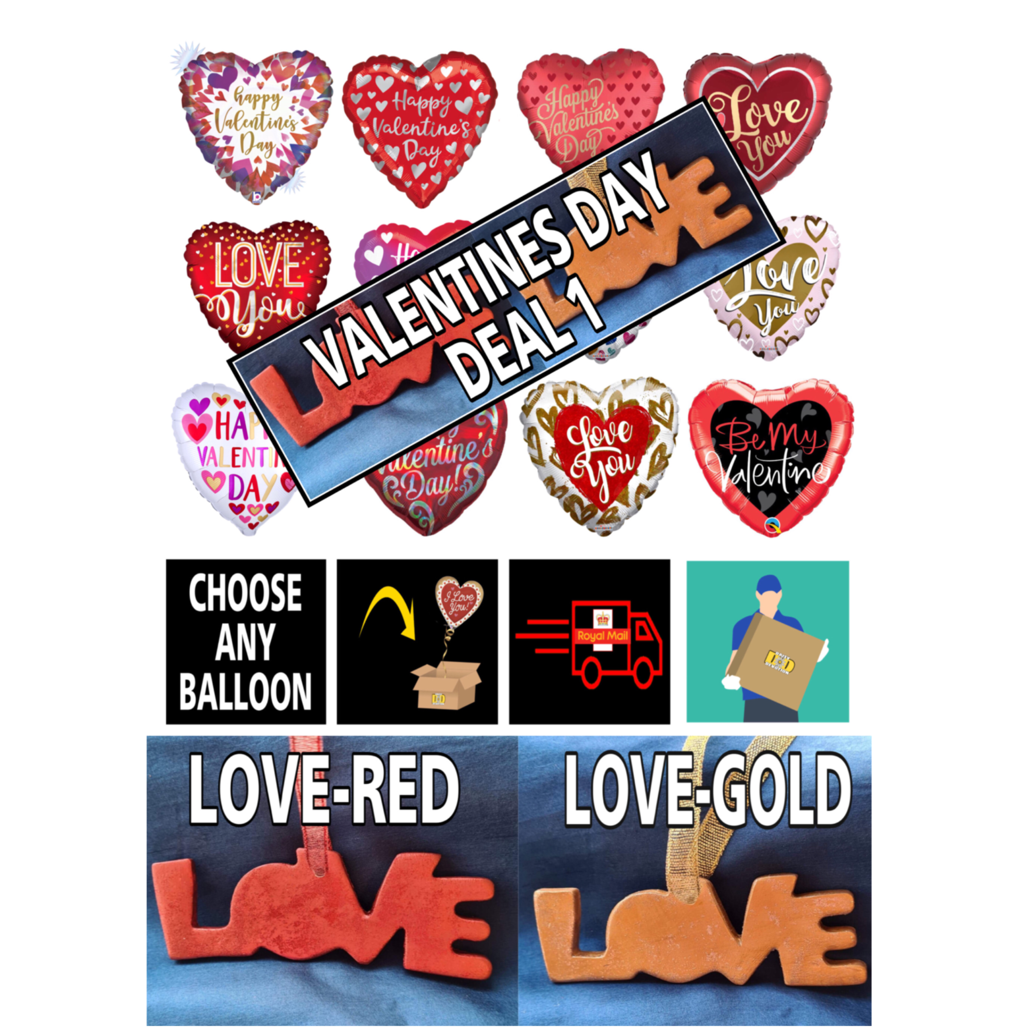 PRE-INFLATED VALENTINES BALLOON & LOVE WEIGHT OFFER