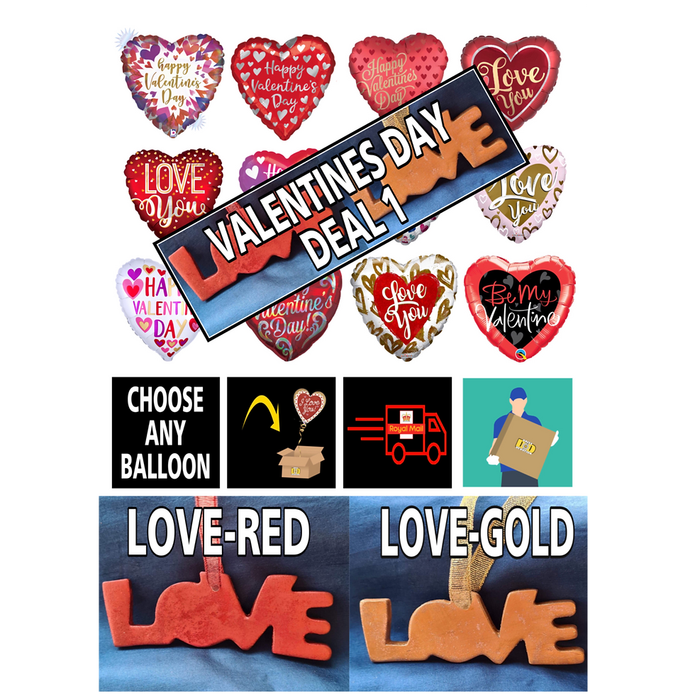 PRE-INFLATED VALENTINES BALLOON & LOVE WEIGHT OFFER