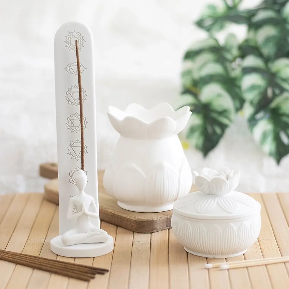 Thumbnail: White Lotus Flower Trinket Box