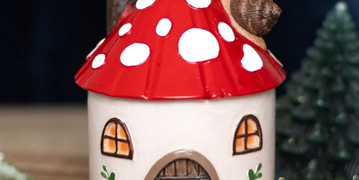 Mushroom House Incense Cone Burner