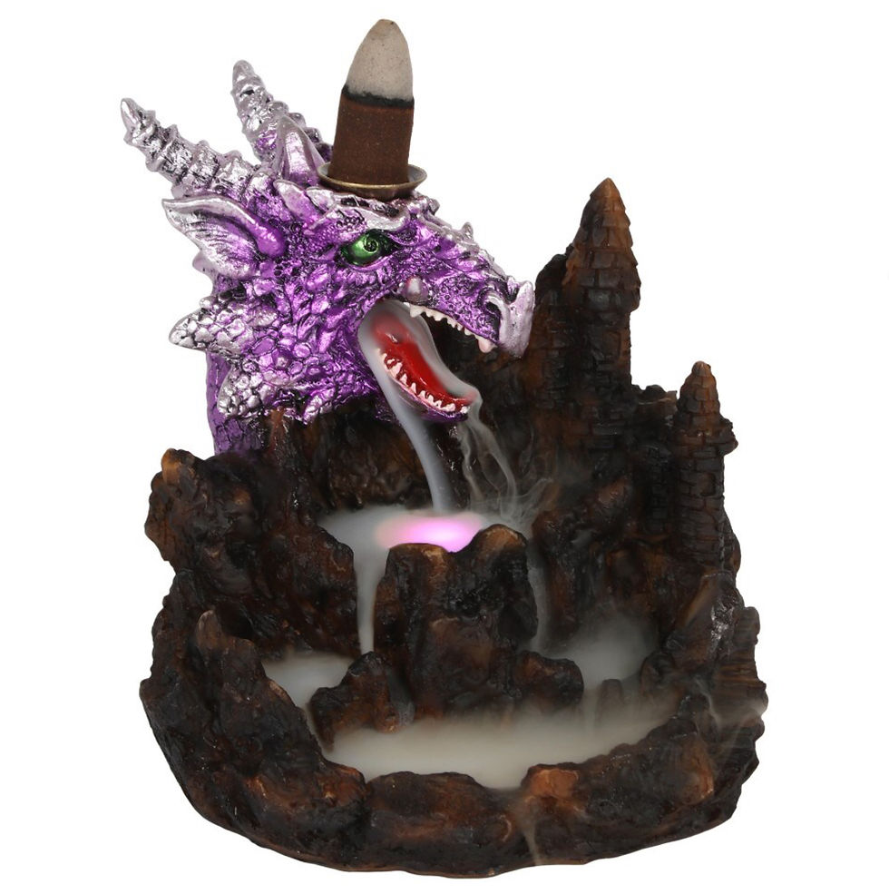 Thumbnail: Purple Dragon Backflow Incense Burner With Light