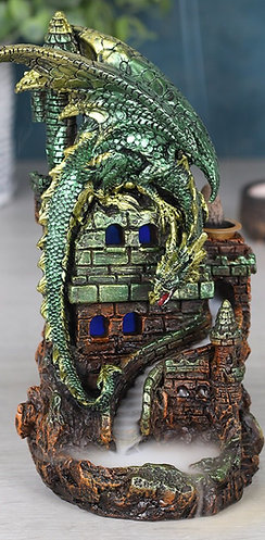 Dragon Castle Glowing Backflow Incense Burner With Light