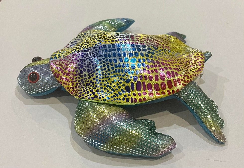 Thumbnail: Sparkly Weighted Creatures – 16cm Blue, Green, Silver Turtle