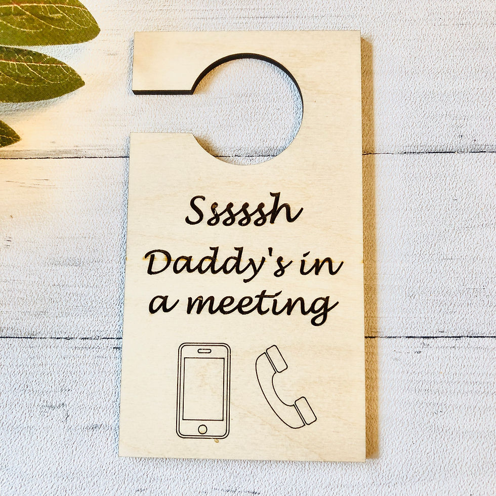 door hanger engraved personalised