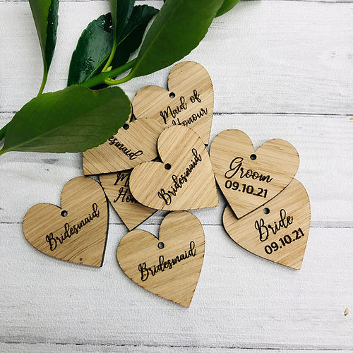 Wooden Wine Charms engraved