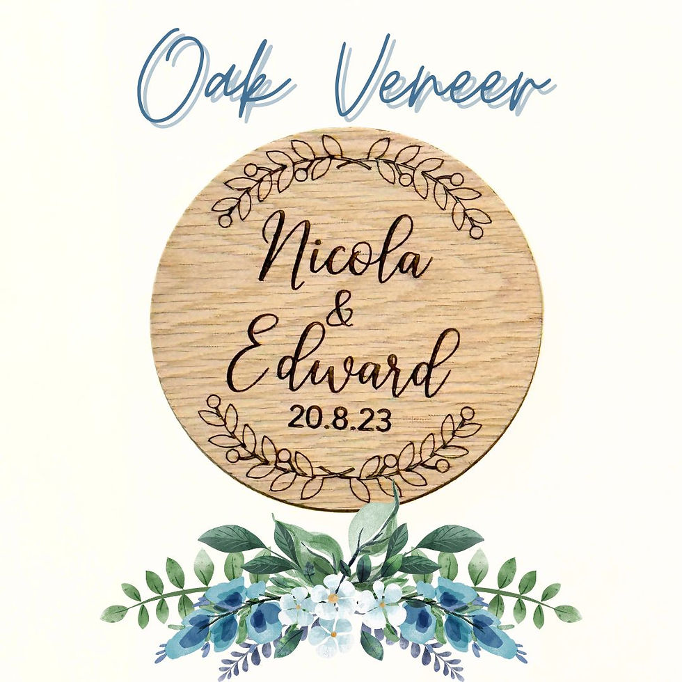 Thumbnail: coasters personalised in oak