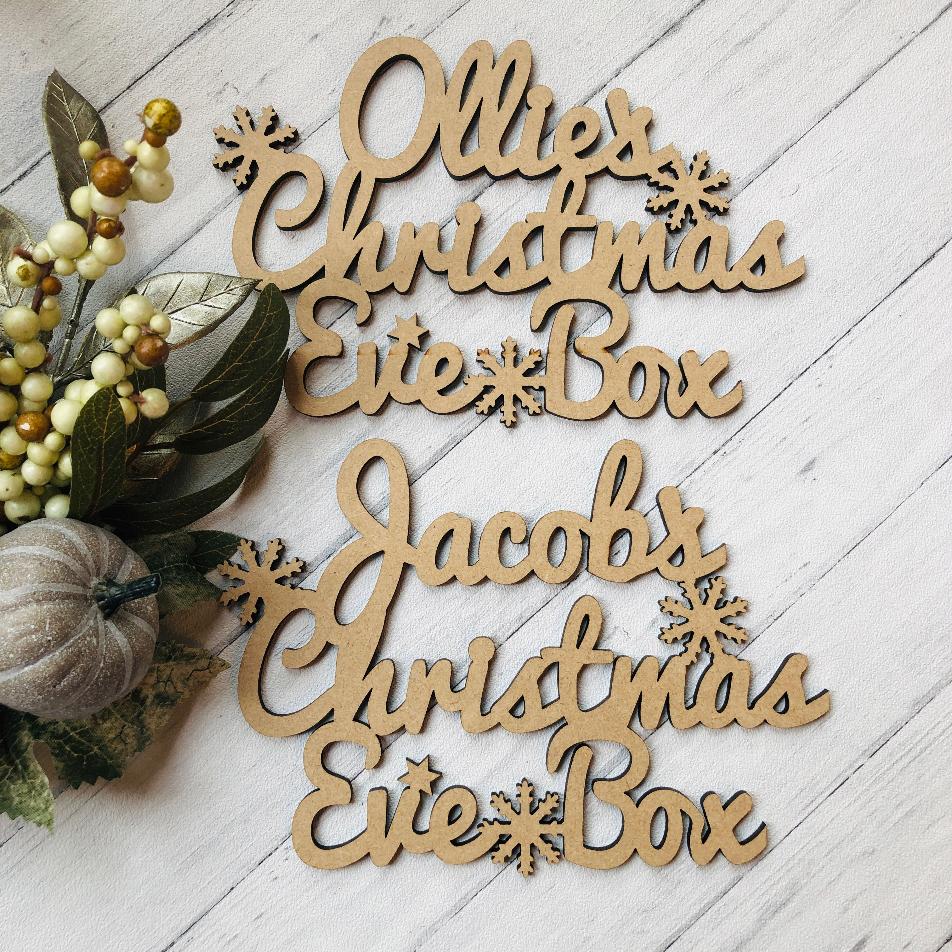 Christmas Eve Box topper personalised