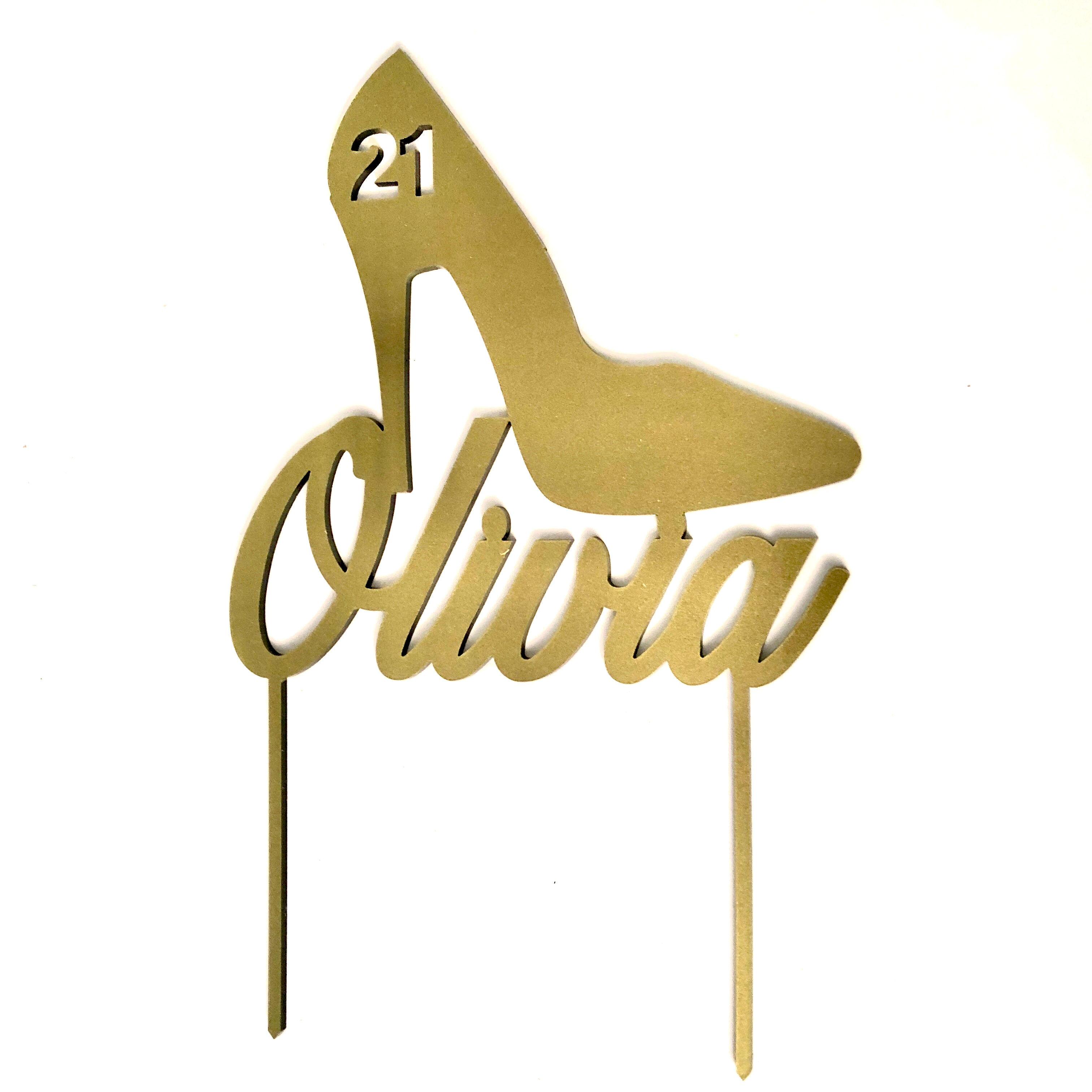 Birthday Shoe Cake Topper